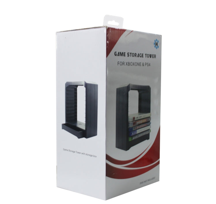 Caja de almacenamiento de accesorios de juego con soporte de disco para accesorios de PS4/Panel Host/Discos de juego, For PS4