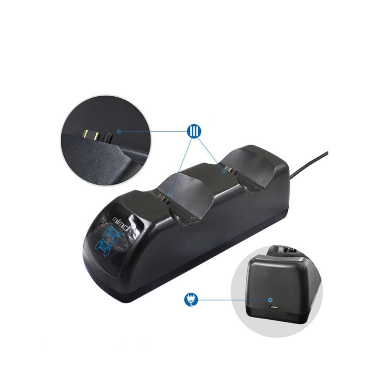 Estación de acoplamiento de cargador dual USB con indicador LED para controlador inalámbrico PS4, SND-401