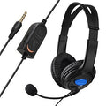 Auriculares bilaterales grandes PS4 Host Internet Voice Chat Auriculares para PS4, Large Headphones
