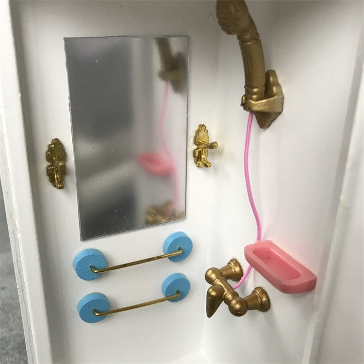1:12 Mini Casa de Juguete Casa Accesorio Simulación Baño, Bathroom