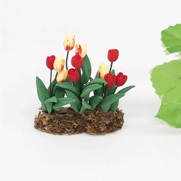 1:12 Mini Casa de Juguete Simulación Modelo de Flor de Tulipán, Tulip Flower