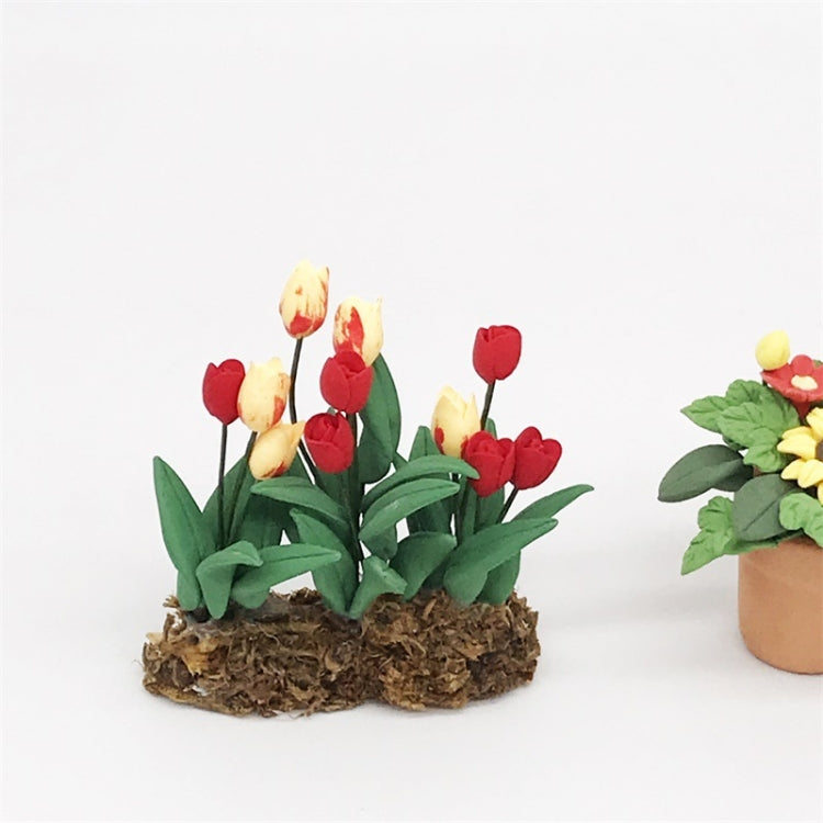 1:12 Mini Casa de Juguete Simulación Modelo de Flor de Tulipán, Tulip Flower