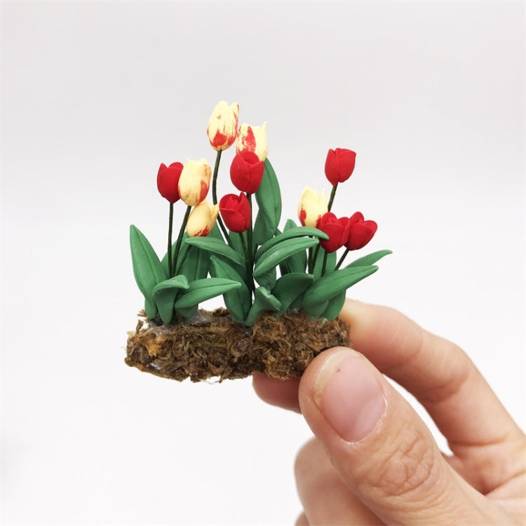 1:12 Mini Casa de Juguete Simulación Modelo de Flor de Tulipán, Tulip Flower