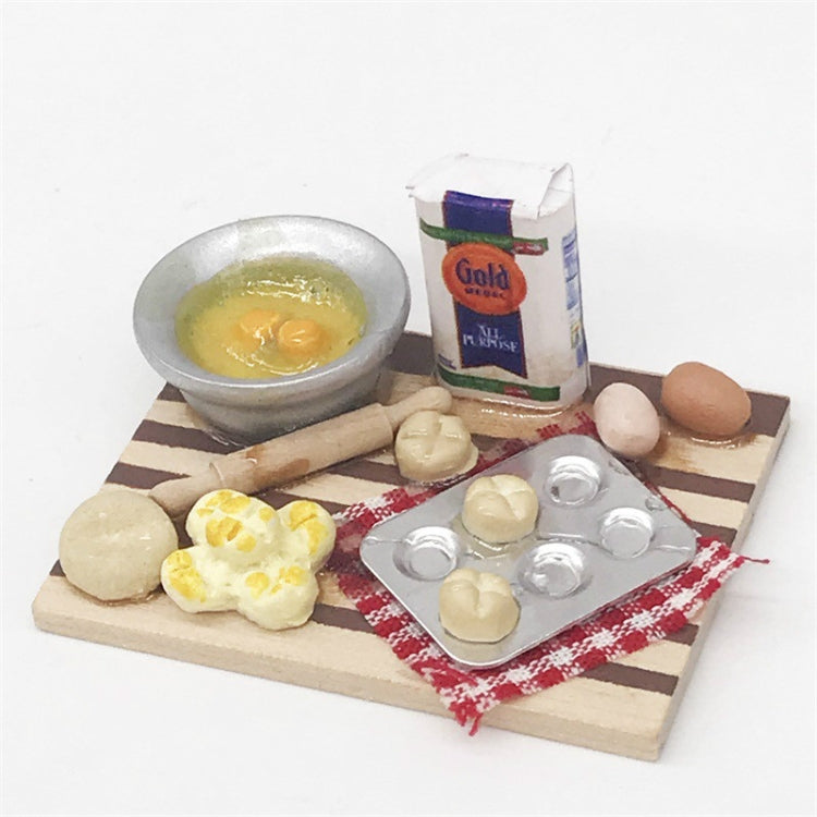 1:12 Mini casa juguete simulación tabla de cortar postre hacer mesa de pan, Chopping Board