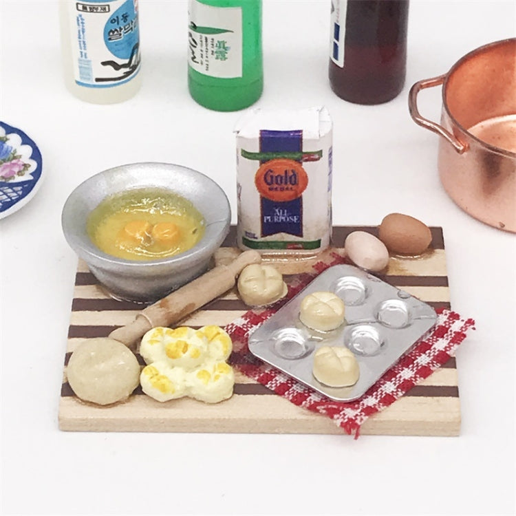 1:12 Mini casa juguete simulación tabla de cortar postre hacer mesa de pan, Chopping Board