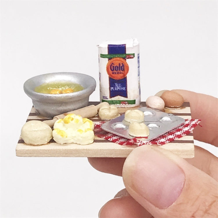 1:12 Mini casa juguete simulación tabla de cortar postre hacer mesa de pan, Chopping Board