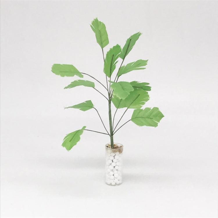 3 uds 1:12 Mini casa de muñecas modelo de planta de casa de muñecas jarrón de juguete extranjero plátano árbol verde, 3 PCS Banana Green Tree