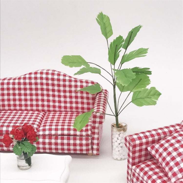 3 uds 1:12 Mini casa de muñecas modelo de planta de casa de muñecas jarrón de juguete extranjero plátano árbol verde, 3 PCS Banana Green Tree