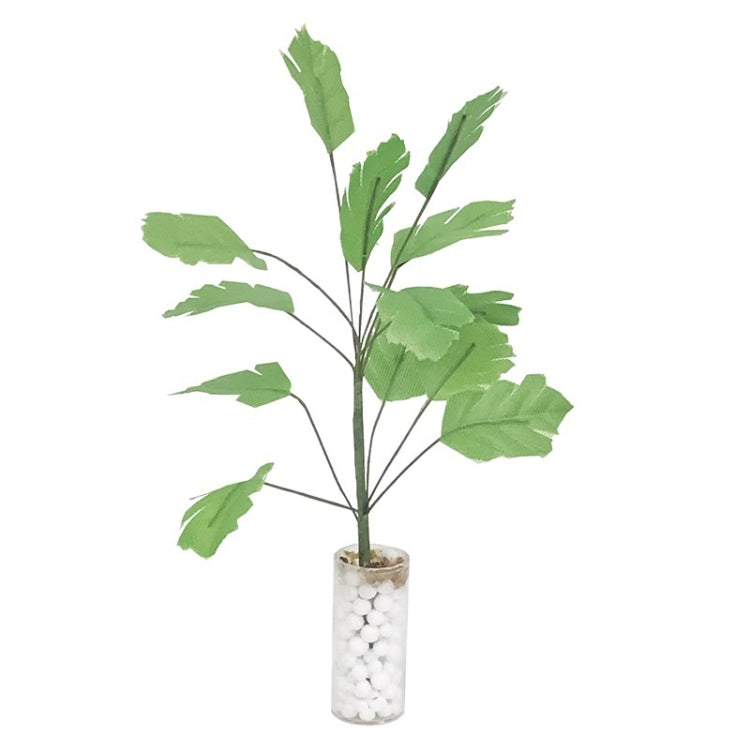 3 uds 1:12 Mini casa de muñecas modelo de planta de casa de muñecas jarrón de juguete extranjero plátano árbol verde, 3 PCS Banana Green Tree