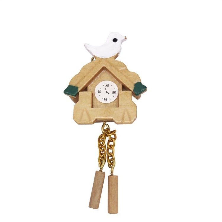 3 uds 1:12 mini casa de muñecas reloj de pared de madera reloj de pájaro casa de juguete modelo de reloj de simulación, Simulation Clock