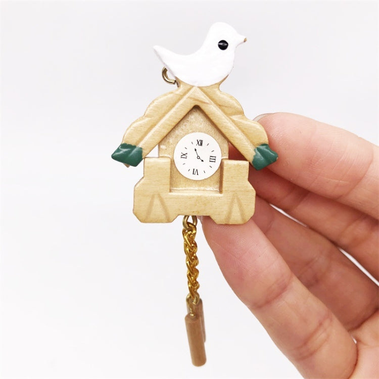 3 uds 1:12 mini casa de muñecas reloj de pared de madera reloj de pájaro casa de juguete modelo de reloj de simulación, Simulation Clock