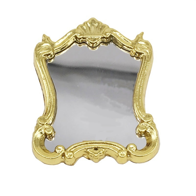 3 piezas Mini casa de muñecas muebles de bolsillo accesorios espejo clásico, Mirror