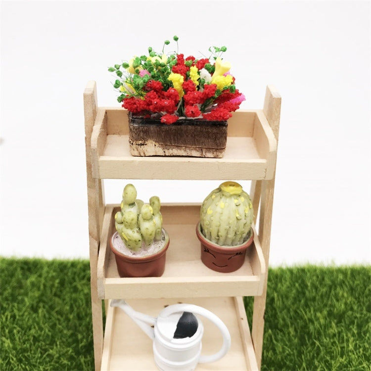 2 uds 1:12 mini casa de muñecas escena de jardín simulación flor en maceta flor de arcilla, Clay Flower