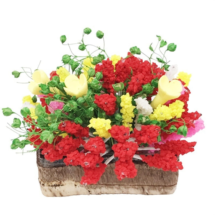 2 uds 1:12 mini casa de muñecas escena de jardín simulación flor en maceta flor de arcilla, Clay Flower