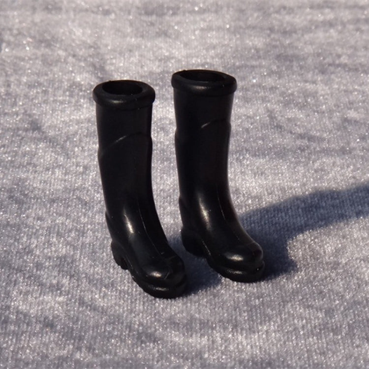 3 pares 1:12 casa de muñecas modelo de simulación mini accesorios Botas de lluvia de tubo largo de plástico, 3 Pairs Long Tube Rain Boots