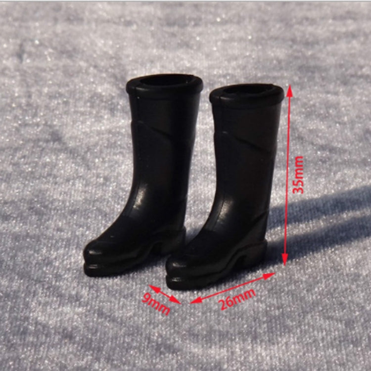 3 pares 1:12 casa de muñecas modelo de simulación mini accesorios Botas de lluvia de tubo largo de plástico, 3 Pairs Long Tube Rain Boots