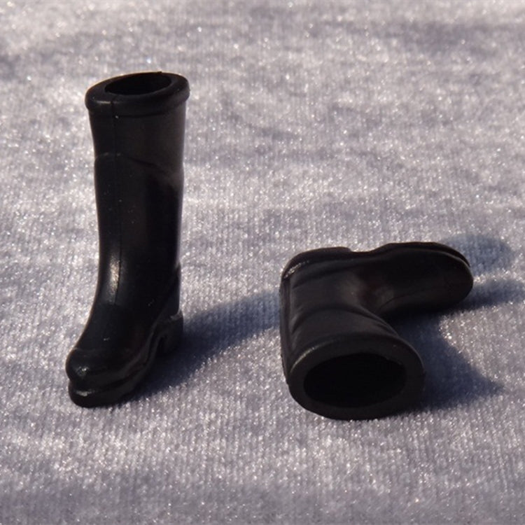 3 pares 1:12 casa de muñecas modelo de simulación mini accesorios Botas de lluvia de tubo largo de plástico, 3 Pairs Long Tube Rain Boots