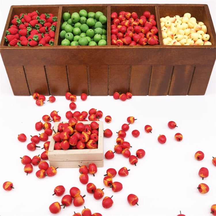 30 PCS / 3 Paquetes 1:12 Mini Casa de Muñecas Cocina Comida en Miniatura Juego Decoración Fruta Manzana, Apple