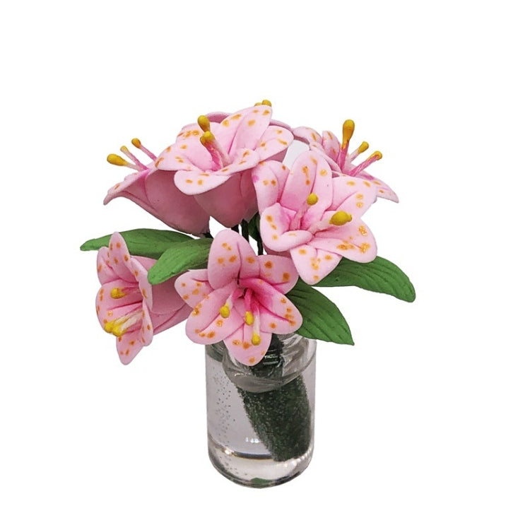 1:12 mini casa de muñecas muebles de casa de muñecas decoración de bolsillo organizar flores lirio, Flowers Lily