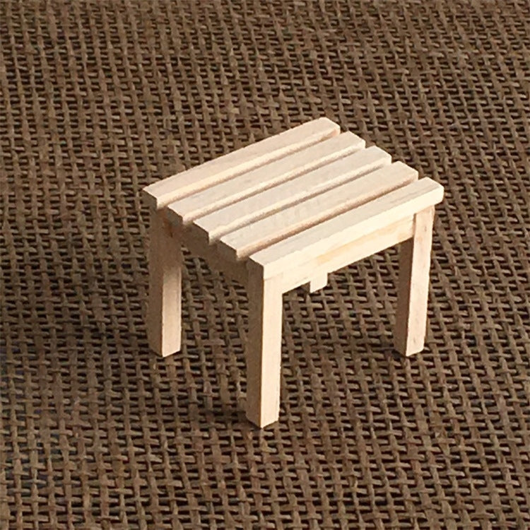 4 unids/set 1:12 casa de muñecas Mini muebles modelo silla de jardín al aire libre taburete, Outdoor Garden Chai