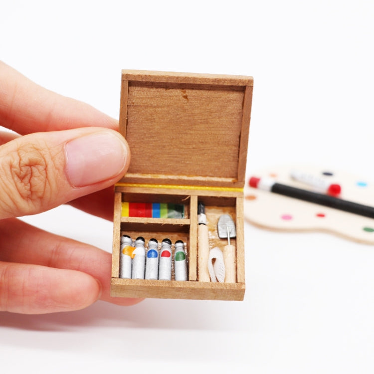 Accesorios para muebles de casa de muñecas, caja de acuarela de bolsillo, pintura de simulación, varicela, Painting Pox