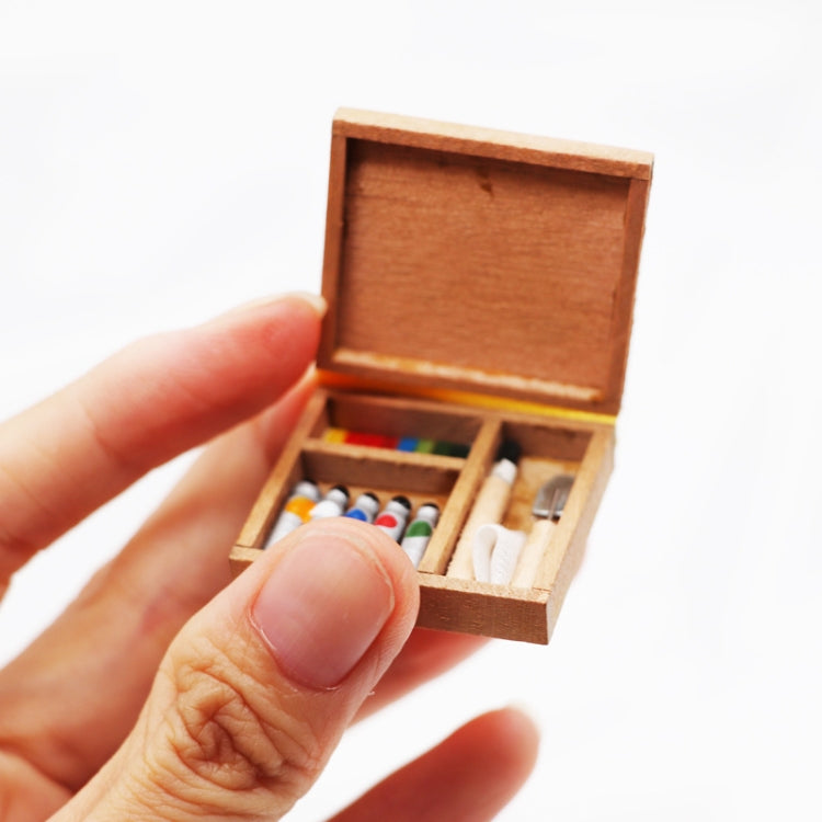 Accesorios para muebles de casa de muñecas, caja de acuarela de bolsillo, pintura de simulación, varicela, Painting Pox