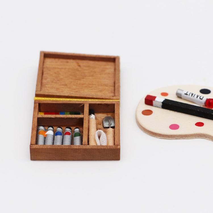 Accesorios para muebles de casa de muñecas, caja de acuarela de bolsillo, pintura de simulación, varicela, Painting Pox