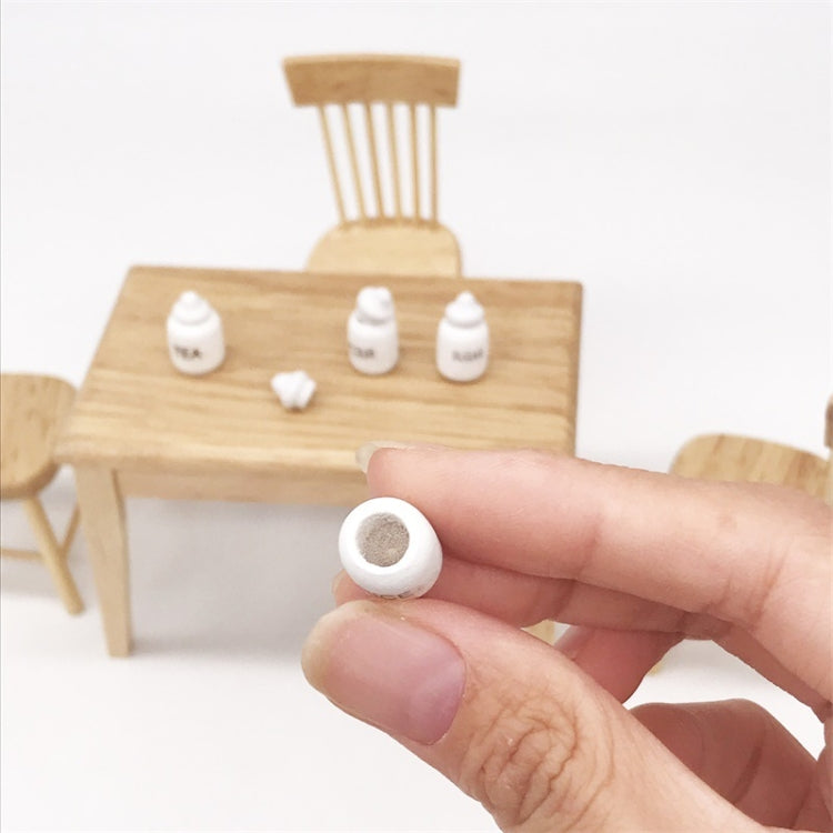 3 juegos 1:12 Mini casa de muñecas casa de muñecas miniaturas muebles comida juego té sal tarro 4 unids/set, 3 Sets Tea Salt Jar
