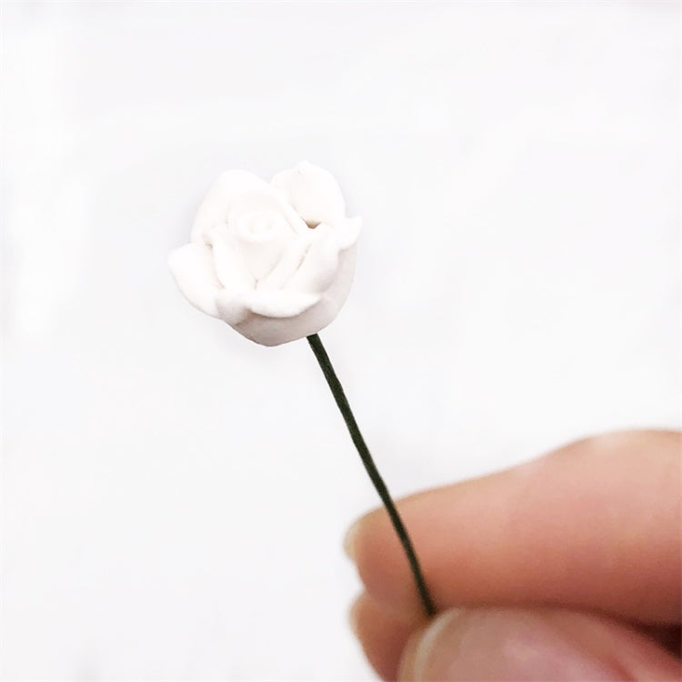 10 Uds. 1:12 Mini casa de muñecas jardín dormitorio escena decoración rosas, White