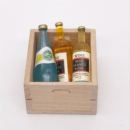 3 PCS / Set 1:12 Mini Casa Juguete Simulación Vino Bebida Decoración, 3 PCS / Set Wine Drink Decoration