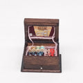Mini casa de juguete 1:12, simulación clásica de madera maciza, caja de costura Retro china, Sewing Box