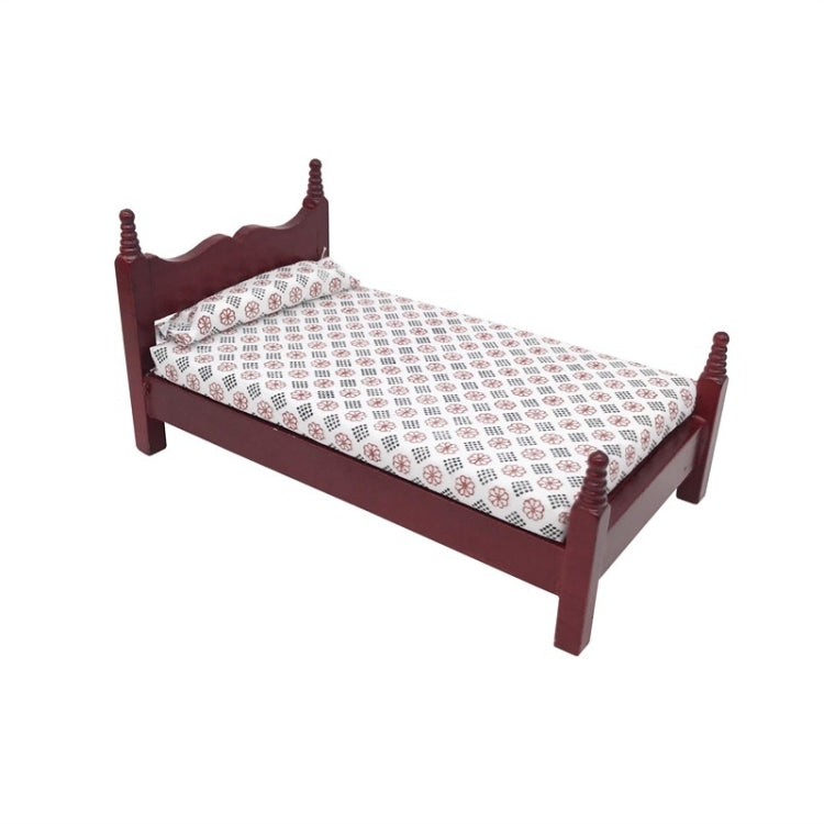 1:12 Mini Casa Juguete Muebles de bolsillo Simulación Cama individual, Single Bed