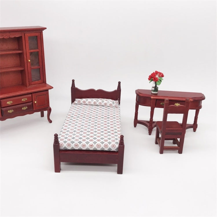 1:12 Mini Casa Juguete Muebles de bolsillo Simulación Cama individual, Single Bed