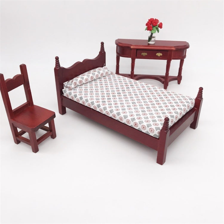 1:12 Mini Casa Juguete Muebles de bolsillo Simulación Cama individual, Single Bed