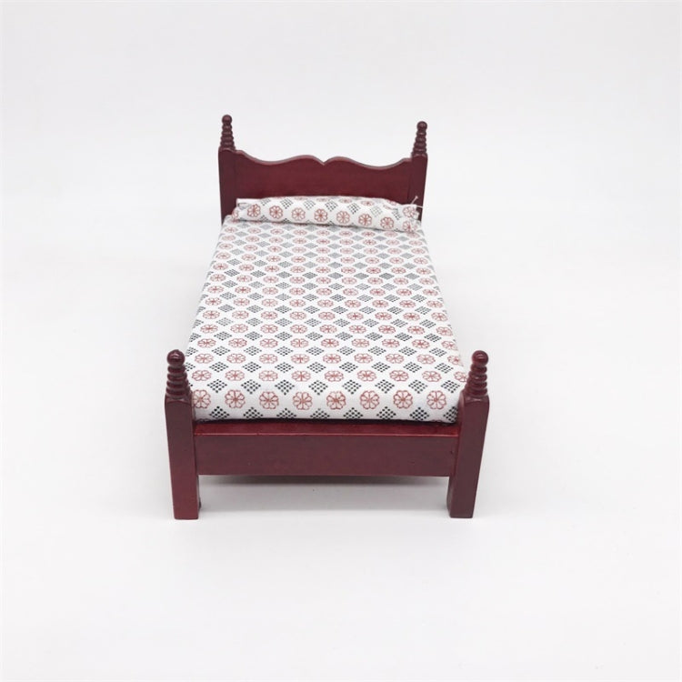 1:12 Mini Casa Juguete Muebles de bolsillo Simulación Cama individual, Single Bed