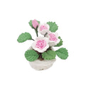 1:12 Mini Casa Juguete Adornos de bolsillo Simulación Planta en maceta Rosa, Pink and White Rose