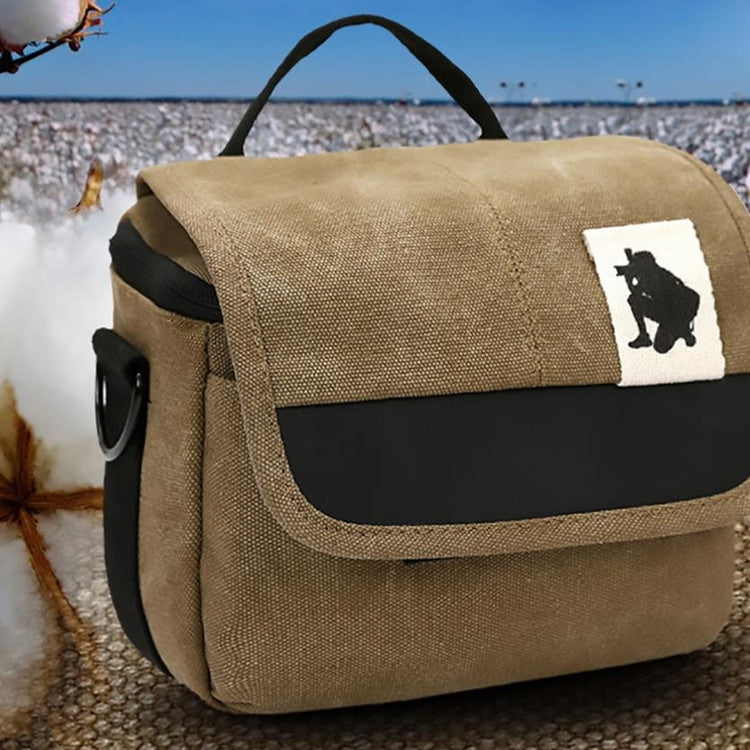 Bolso bandolera universal para cámara DSLR Bolso fotográfico de lona, Tamaño externo: 19 x 17 x 10 mm