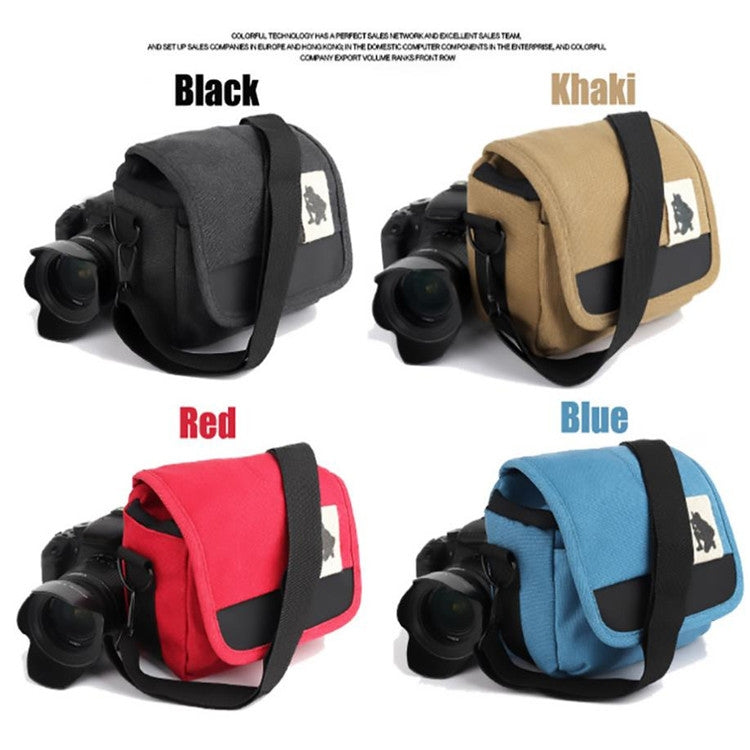 Bolso bandolera universal para cámara DSLR Bolso fotográfico de lona, Tamaño externo: 19 x 17 x 10 mm