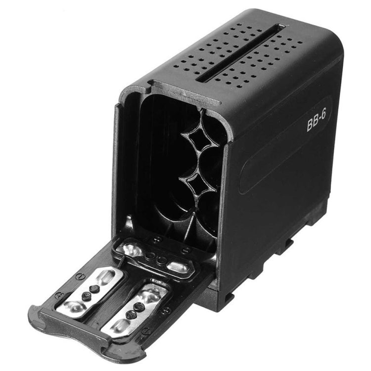 Caja de batería AA BB-6 a caja F970, caja de batería Universal para luz de relleno de luz de cámara LED