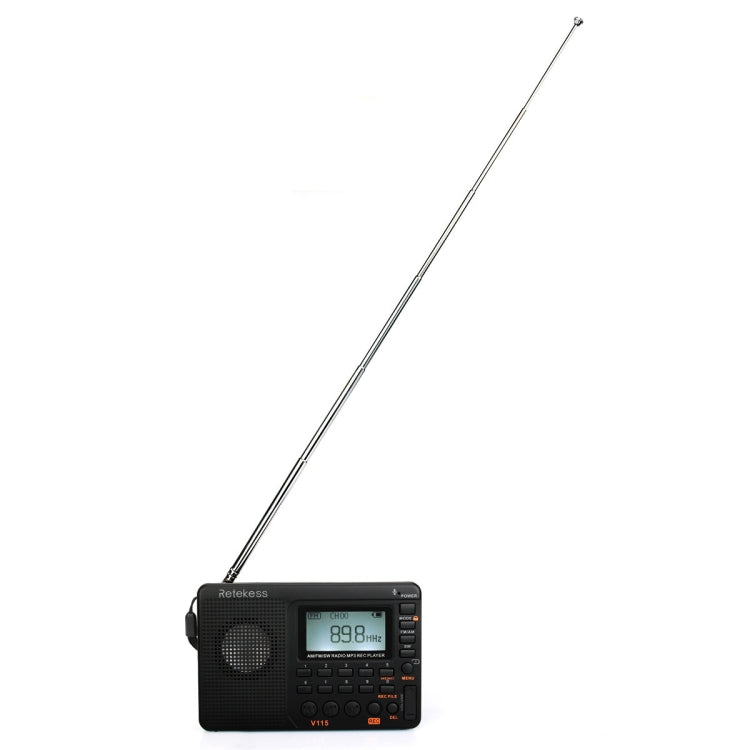 Retekess V-115 Radio de banda completa FM AM Reproductor de MP3 portátil, V-115