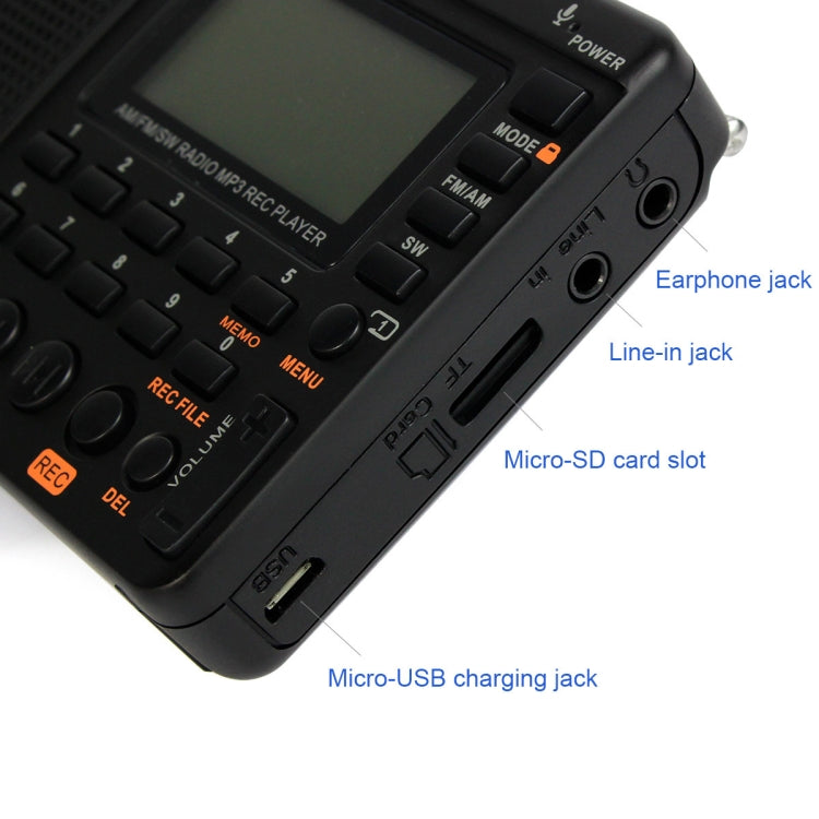 Retekess V-115 Radio de banda completa FM AM Reproductor de MP3 portátil, V-115