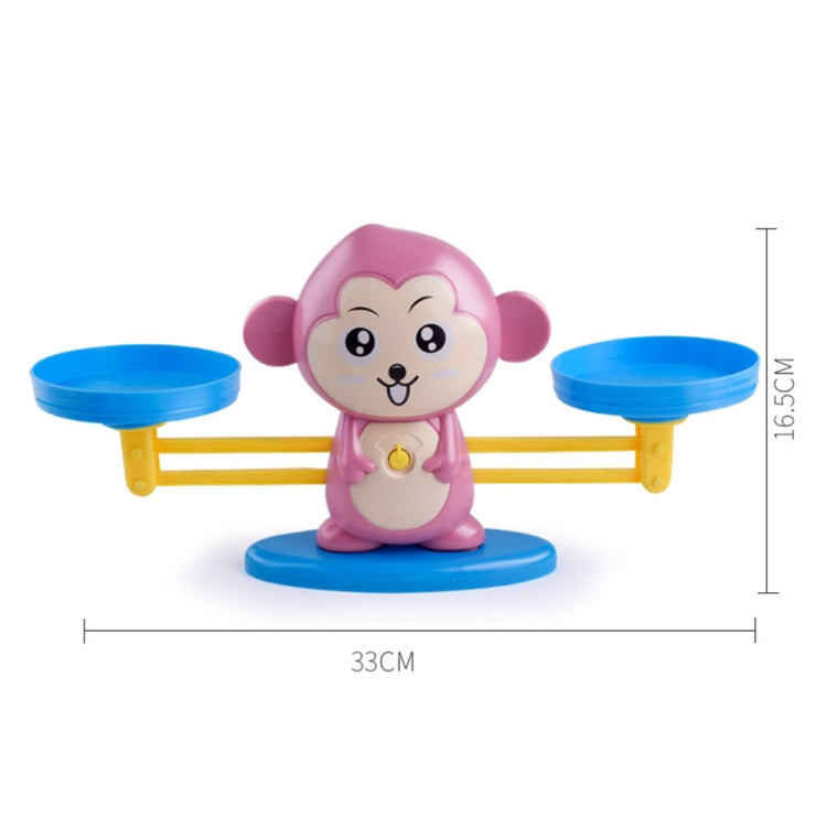 Mono balanza escala juguete niño juguetes educativos de matemáticas, Monkey Pink, Monkey Brown