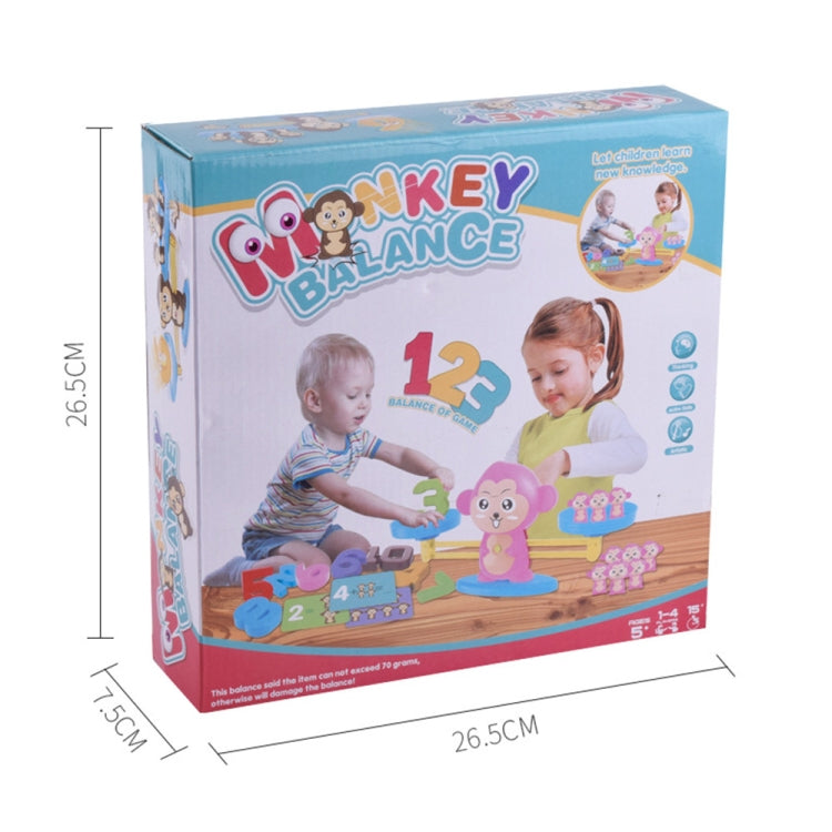 Mono balanza escala juguete niño juguetes educativos de matemáticas, Monkey Pink, Monkey Brown