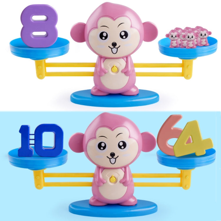 Mono balanza escala juguete niño juguetes educativos de matemáticas, Monkey Pink, Monkey Brown