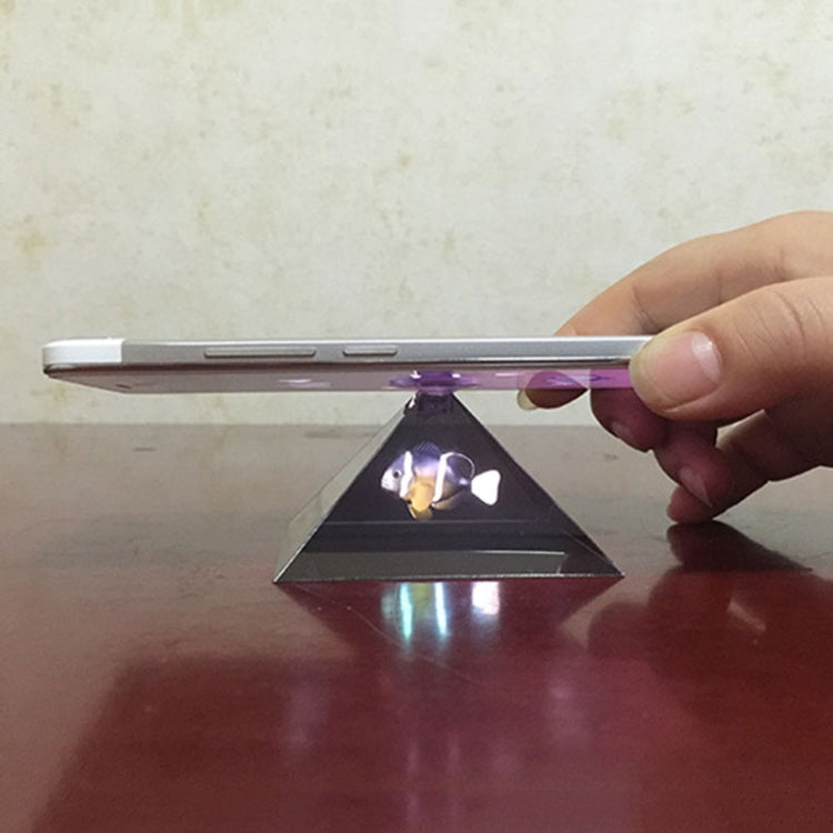 10 PCS 3D Pyramid Magic Projection Teléfono móvil Película de proyección holográfica simple