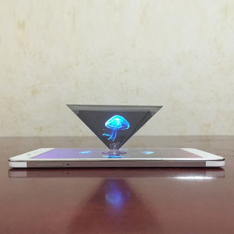 10 PCS 3D Pyramid Magic Projection Teléfono móvil Película de proyección holográfica simple