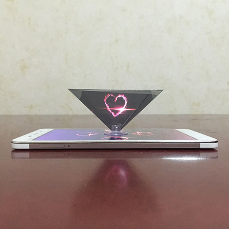 10 PCS 3D Pyramid Magic Projection Teléfono móvil Película de proyección holográfica simple