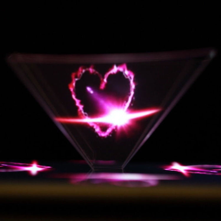 10 PCS 3D Pyramid Magic Projection Teléfono móvil Película de proyección holográfica simple
