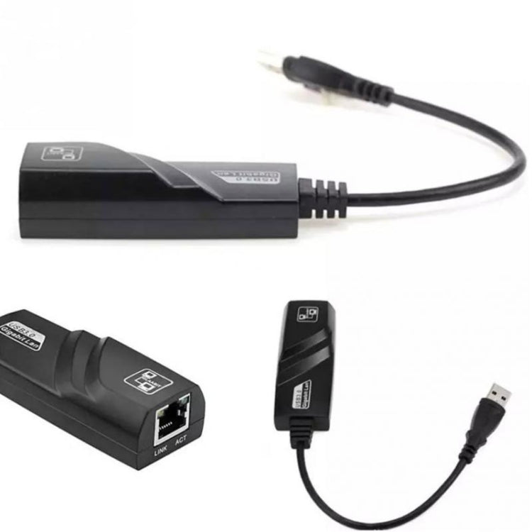 2 PCS USB3.0 Tarjeta de red Gigabit Computadora portátil Cableado externo USB a Interfaz de cable de red RJ45