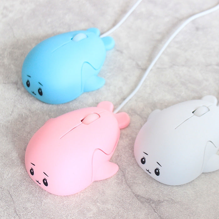 Ratón con cable de dibujos animados para chica, ratón para ordenador portátil, oficina y hogar